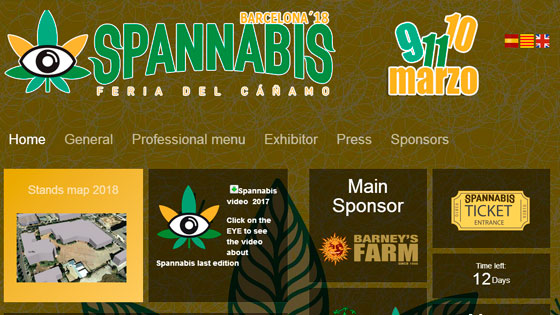 El equipo VIP-SEEDS asistirá a la feria  de cannabis en Barcelona los días 9, 10 y 11 de marzo de 2018.